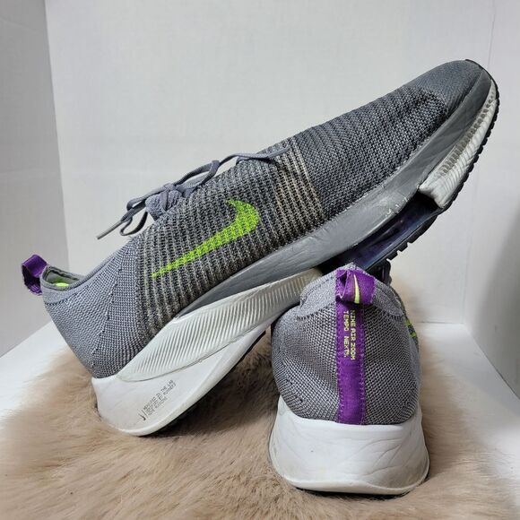 Nike Air Zoom Tempo Next% Flyknit Particle Grey/Volt Running Shoes Size 15 - Picture 6 of 11